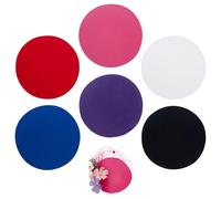 BENECREAT 6 pz 6 colori Base Rotonda per Cappello Da Hostess con Clip, Base per Cappello In Sinamay In Tessuto EVA Da 11cm, Base per Cappello Da Donna In Sinamay per Cappelli e Magia
