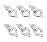 BENECREAT 6 Set di Fermagli Pieghevoli, Chiusure di Estensione per Collana Placcate In Argento 14K, Chiusure per Gioielli Fai Da Te, Creazione di Bracciali Da Donna, 20mm
