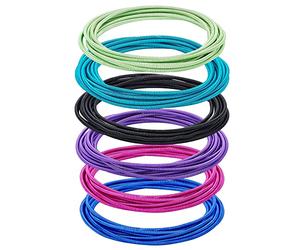 BENECREAT 60 bracciali per corde per chitarra, 6 colori, 2 mm, impilabili, in metallo, per braccialetti a spirale, 10 pezzi, per colore