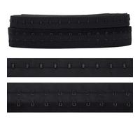 BENECREAT 9.1 m Paio di Nastri con Ganci e Occhielli A Due File, Nastro con Gancio In Acciaio Inossidabile Nero Largo 42mm per Costumi Da Sposa, Corsetto, Reggiseno, Cucito Artigianale