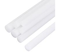 BENECREAT Asta In Copolimero Acetalico Bianco Da 6 pezzo e 3 dimensioni, Asta di Centraggio Rotonda In Acetale Da 8 mm 10 mm 12 mm di Diametro X 30 cm di Lunghezza, 2pcs / Size