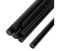 BENECREAT Asta In Copolimero Acetalico Nero Da 6 pezzo e 3 dimensioni, Asta di Centraggio Rotonda In Acetale Da 8 mm 10 mm 12 mm di Diametro X 30 cm di Lunghezza, 2pcs / Size