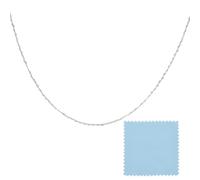 BENECREAT Catena a Maglie a Cuore in Argento Sterling 999 da 45.8 cm, Collana in Argento con Catena a Cuore, Braccialetto Con a per La Creazione di Gioielli fai da te