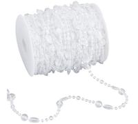 BENECREAT Catena di Fiori In Cristallo Acrilico Da 20 m, Catena di Libero Decorazione Lampadario Catena di Perline per La Decorazione Della Festa Nuziale, Decorazione Fai Da Te per Tende Da Porta