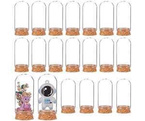 BENECREAT - Confezione da 20 vasi decorativi a cupola, 6,1x3 cm, con base in sughero per la conservazione dei fiori a casa, per feste di Natale