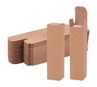 BENECREAT Confezione Da 50 custodia per Rossetto In Carta Kraft, Scatola per Imballaggio di Olio Essenziale Rettangolare Del Perù per Imballaggio di Bottiglie di Rossetto Confezione, 8.6x2x2cm