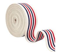 BENECREAT Fascia Elastica A Righe Rosse Blu da 4.5m, Fasce Elastiche in Nastro Elastico per Cucire Fasce Elastiche in Poliestere Larghe 39mm per Fasce per Parrucche con Cinturino in Vita per Gonna