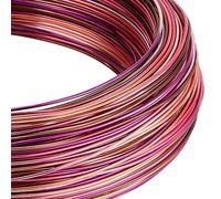 BENECREAT Filo di Alluminio Da 1mm e 93.6 m Multicolore per Artigianato di Gioielli, Filo Flessibile con Scatola per Progetti Artigianali di Perline di Gioielli, Oro Argento Rosa Marrone
