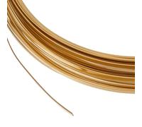 BENECREAT Filo di Ottone Piatto Calibro 12mX0.25mm, Filo per Bigiotteria Piatto Largo 1mm,per La Creazione di Gioielli Fai Da Te, Involucro di Gemme