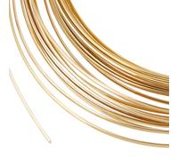 BENECREAT Filo di Rame Semitondo Da 6 m e 0.6 mm, Filo Artigianale In Ottone Largo 1.6 mm, Filo per Perline per Gioielli per La Creazione di Gioielli per Collane e Orecchini, Avvolgimento Del Filo