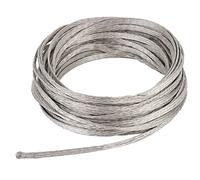BENECREAT Filo di rame stagnato intrecciato, 8 m x 3 mm, piatto e flessibile, per messa a terra e riduzione del rumore, spessore 0,8 mm