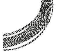 BENECREAT Filo per Gioielli Tondo Ritorto Da 4.5 m, Filo di Ottone Antiossidante Da 0.8mm per La Realizzazione di Collane, Braccialetti e Progetti Fatti A Mano, Nero&Platino
