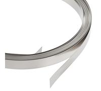 BENECREAT Filo Piatto In Alpacca Da 6mX0.2mm,Filo per Castone Piatto Largo 8mm,Filo di Rame Bianco Fai Da Te per Incastonatura di Castoni per Creazione di Gioielli Fai Da Te, Avvolgimento di Gemme