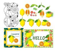 BENECREAT Fustelle di Limone per La Realizzazione di Biglietti, Modello di Stencil per Goffratura di Frutta per Biglietti, Scrapbooking e Album Fai da Te, Decorazioni per Biglietti di Auguri