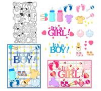 BENECREAT Fustelle per Feste di Neonati per La Realizzazione di Biglietti, Bottiglie Bavaglini Modello In Acciaio Al Carbonio Fustelle per Goffratura per Carta Creazione di Biglietti Fai Da Te