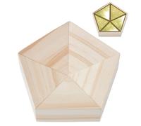 BENECREAT Jig per Saldatura Vetro 3D in Legno, Maschera per Saldatura Vetrate Artistiche per Saldature Precise, Progetti Artistici Fai Da Te con il Vetro (Pentagono)