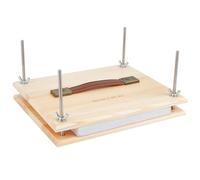 BENECREAT Kit di rilegatura per libri in legno da 20,5 x 25,2 mm, mandorla sbollentata, portatile, per rilegatura libri e libri fai da te