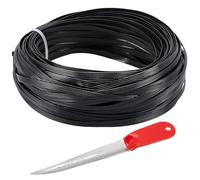 BENECREAT Materiale di Riparazione In Vimini Nero, Kit In Rattan di Plastica Da 70 m, Riparazione e Sostituzione di Mobili Piatti per Mobili In Rattan e Cestino per Sedie Patio Conversation