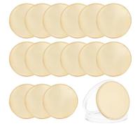 BENECREAT Moneta Da Sfida Vuota Rotonda Da 16 pezzo Da 40 mm, Dischi Rotondi In Ferroso di Monete Vuote per Stampaggio In Metallo con Scatola di Protezione per Medaglie Souvenir Da Viaggio,Oro