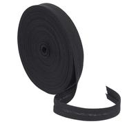 BENECREAT Nastro di pregiudizio a Piegatura Singola, 20 m, Nastro di pregiudizio Nero largo 14 mm, Nastro di Orlo per Cucitura di Abbigliamento fai da te, Cucitura, Tubatura, Trapuntatura