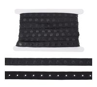 BENECREAT Nastro per Bottoni Automatici Da 4.57 m, Nastro per Bottoni Automatici Da Cucito Nero Largo 18 mm Nastro per Bottoni A Pressione con Bottoni In Plastica per Cucire Accessori Fai Da Te