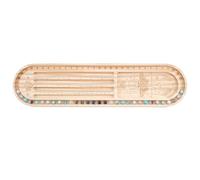BENECREAT Pannello di Progettazione Perline di Legno, Braccialetto Ovale Rettangolare con e Motivo Luna Moth, Vassoio per Artigianato Artistico, Forniture, 40x10cm