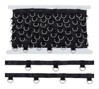 BENECREAT Passacavo Nero Da 7.3 m con Anelli A D Da 6.5x10mm, Nastro di Rifinitura con Occhielli Da 22mm per Giacca Da Gonna Abito Da Camicia Corsetto Da Cucito