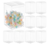 BENECREAT Scatole Regalo Trasparenti Rettangolari da 15 Pezzo, Confezione Regalo in Plastica Trasparente in PVC per Matrimonio, Festa di Compleanno, Addio al Nubilato, 9x9x14.1cm