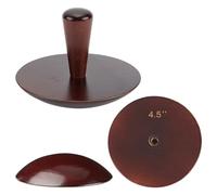 BENECREAT Set di 3 stampi per pentole in legno e ceramica, 114/140/161 mm, legno di faggio marrone cocco, strumenti per modellare argilla con manico per la produzione di ciotole in ceramica e piatti