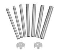 BENECREAT Set di 9 Utensili per Rivetti a Cupola, Utensili per Rivetti in Acciaio Inossidabile da 5/6/7/8/9/10/12 mm con Base Antiscivolo per Forare e Installare Bottoni a Rivetto