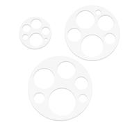 BENECREAT Stencil per Pittura e Disegno Geometrico Acrilico In 3 dimensione, Modello di Stencil per Disegno Circolare per Pittura Fai Da Te, Artigianato, Album di Ritagli, 76/127/152mm
