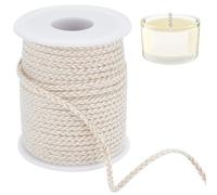 BENECREAT Stoppini rotondi per lampada a olio, 50 m, 2,5 mm, in cotone, stoppini di ricambio per candele a cherosene, alcool, lanterne, bruciatori, stufe, illuminazione e decorazione