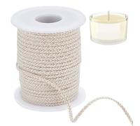 BENECREAT Stoppino di ricambio rotondo in cotone, 50 m, 2 mm, stoppini per lampade a olio per candele a cherosene, alcool, lanterne, bruciatori, stufe, illuminazione e decorazione