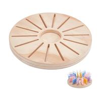 BENECREAT Supporto per Rocchetti Tondi per Filo Da Ricamo, Porta Rocchetti In Legno Porta Filo Da Ricamo per Tavole di Avvolgimento Del Filo Schede per Rocchetti per Punto Croce, 49.5x3mm