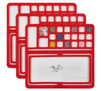 BENECREAT Vassoio per Perline In Feltro Rosso, Pannello di Design con Perline In Feltro Da 280x300mm, Tappetino per Perline In Feltro per La Creazione di Gioielli Forniture per Perline