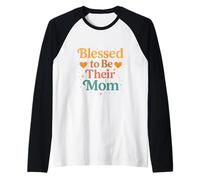 Benedetta ad essere la loro mamma. famiglia, maternità, amore. Maglia con Maniche Raglan