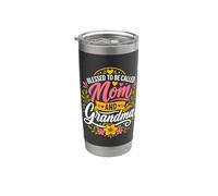 Benedetta per essere chiamata mamma e nonna Bicchiere termico in acciaio inox doppia parete