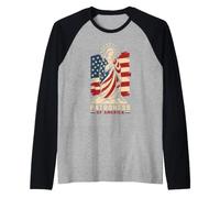 Benedetta USA Paese Patrona d'America Vergine Maria Diva Maglia con Maniche Raglan
