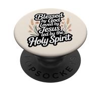 Benedetto da Dio amato da Gesù guidato dallo Spirito Santo PopSockets PopGrip Adesivo