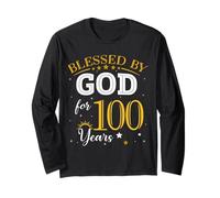 Benedetto da Dio per 100 anni 100° compleanno Uomini Donne Maglia a Manica