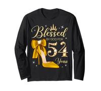 Benedetto da Dio per 54 anni 54 ° compleanno donna regina Maglia a Manica