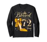 Benedetto da Dio per 72 Anni 72 ° Compleanno Donna Regina Maglia a Manica