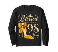 Benedetto da Dio per 98 Anni 98 ° Compleanno Donna Regina Maglia a Manica