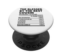 benedetto dal miglior cugino nutrizione fatto cugini uomini donne PopSockets PopGrip Adesivo