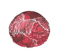 Benedizione del cappello per capelli con orlo elasticizzato riutilizzabile per donna Guadagna gallo Cuffia per a doppia impermeabile Cuffia da bagno