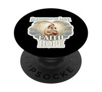 Benedizioni D'amore Fede Speranza Santa Maria Bambino Gesù Cristo PopSockets PopGrip Adesivo