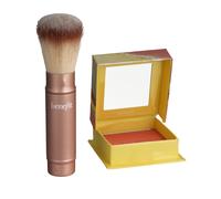 Benefit Shellie Blush Cheek-End Getaway cofanetto regalo: blush Shellie Blush 6 g + pennello Multitasking Cheek Brush 1 ks tonalità Warm Seashell-Pink