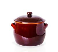 Benegiamo Pentola bombata con coperchio Lentia TERRACOTTA per sughi zuppe