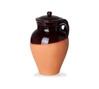 BENEGIAMO PIGNATA TERRACOTTA DA FUOCO CALDEA CON COPERCHIO TEGAME 14 19 23 27 33