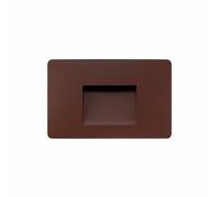 Beneito & Faure - Lampada da parete a LED da incasso Mis Sq 3W IP65 con interruttore 2700K/3200K/4000K Corten